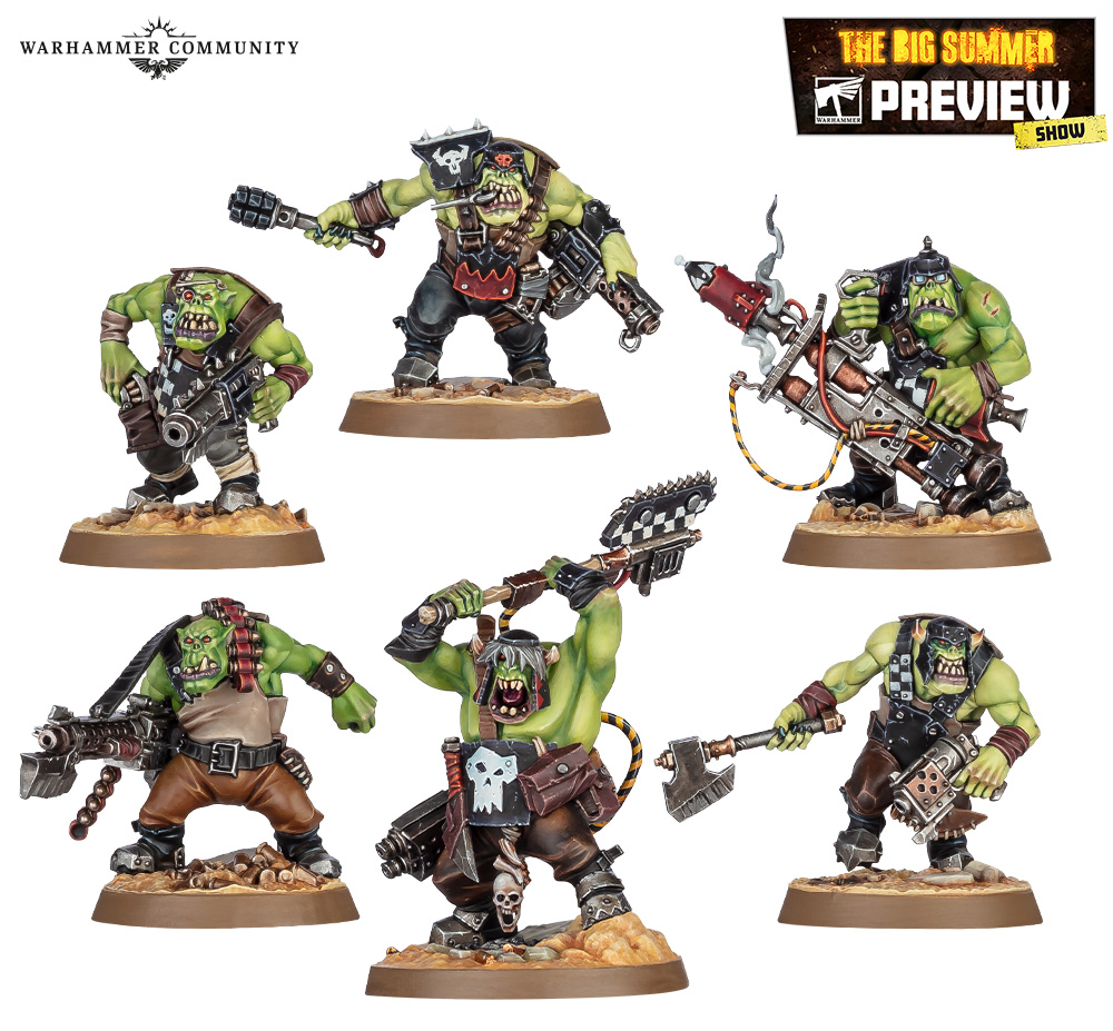 Miniaturas dos Orks do Conjunto Introdutório