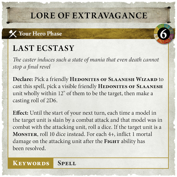 Carta de magia Último Êxtase
