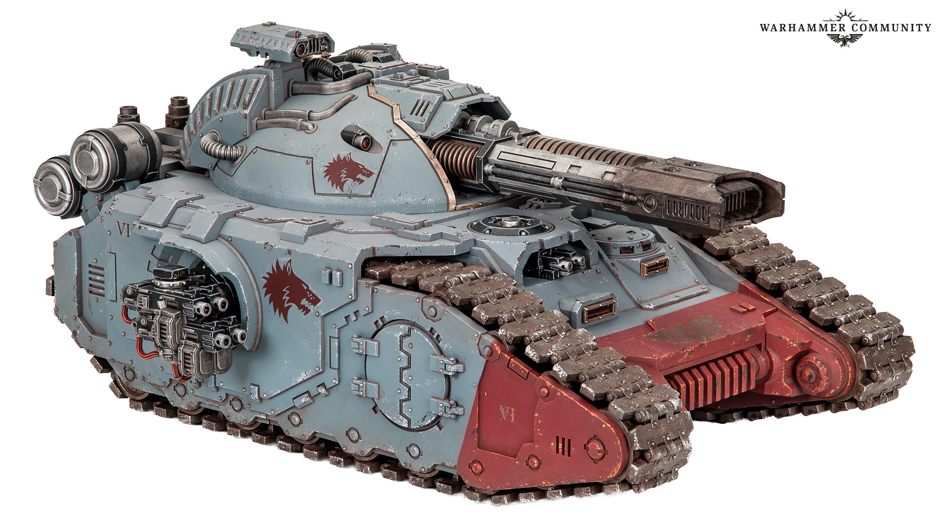 Carro de combate Glaive dos Lobos Espaciais, pintado por James